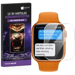 1x 9H Panzerglas für Apple Watch SE 2022 40 mm Full-Screen HD klar UV-Liquid Tempered Displayschutz Schutzglas Screen-Protector