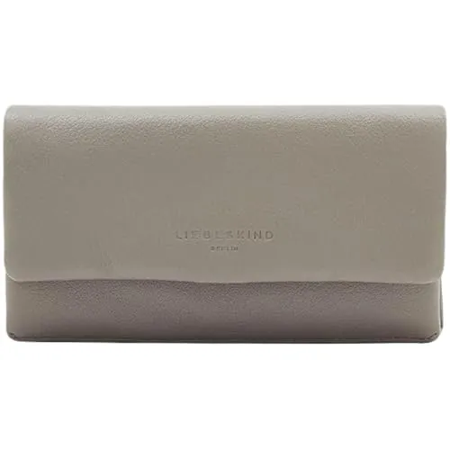Liebeskind Berlin Geldbörse Slam 20 - honey grey - Elegantes Portemonnaie aus natürlich genarbtem Glattleder mit RFID-Schutz, ideal für Ordnung und Übersicht von Karten, Scheinen und Münzen.