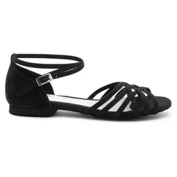 Dancing Queens Joy Tanzschuhe Mikrofaser - Schwarz - Größe 38 - Bequeme Tanzschuhe aus hochwertiger Mikrofaser, ideal für verschiedene Tanzstile. Die flache Sohle sorgt für Stabilität und Flexibilität, perfekt für Anfänger:innen und Fortgeschrittene.