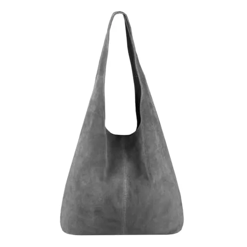 Made in Italy Damen Echtleder Hobo Bag – Stilvolle Shopper Umhängetasche - Entdecken Sie die elegante Hobo Bag aus hochwertigem italienischem Rindsleder. Ideal für Alltag und besondere Anlässe, bietet sie viel Platz und hohen Tragekomfort. Perfekt für Büro, Uni oder Shopping!