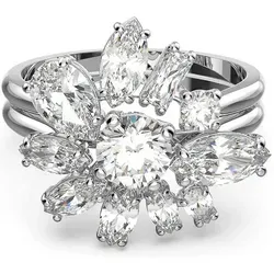Swarovski Silberring 5644663 - Eleganter Ring in Weiß - Ringe aus hochwertigem Edelstahl, Größe 50 (15.9 mm Ø), ideal für besondere Anlässe oder als stilvolles Accessoire.