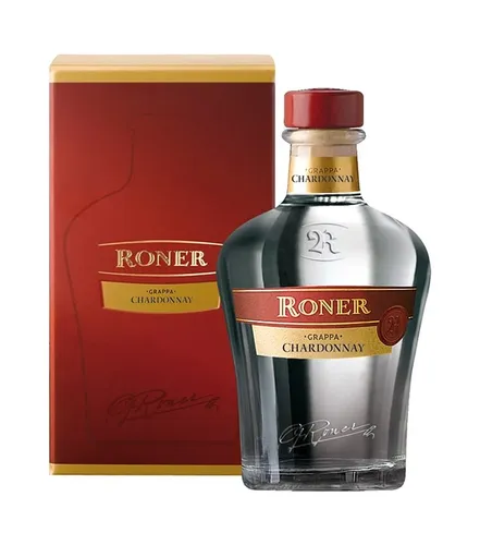 Roner Grappa Chardonnay 0,7 l - 40 % vol - Entdecken Sie Roner Grappa Chardonnay mit feinen Aromen von Apfel, Birne und Melone. Ideal für besondere Anlässe und schnelle Lieferung garantiert!