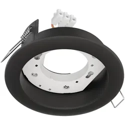 ledscom.de Deckeneinbauleuchte ZOBE II, schwarz matt, rund, 107mm Ø, 1x GX53 max. 25W