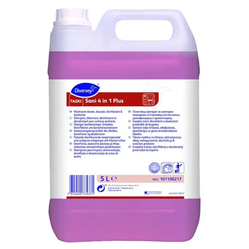 Sanitärreiniger Diversey Taski Sani 4 in 1 Plus Conc 5 L entkalkend, desinfizierend und geruchsneutralisierend 9292439
