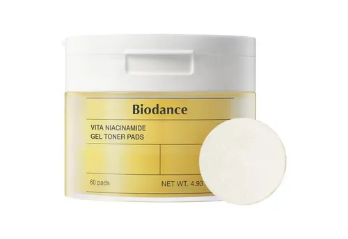 Biodance Toner Vita Niacinamide Gel Toner Pads 60 Stück – mit Niacinamide, Ananaswasser & Glutathion – feuchtigkeitsspendende Gesichtspflege zur