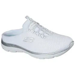 Skechers SUMMITS SWIFT STEP Sabot - Veganer Sommerschuh in Weiß - Pantoletten in Größe 37, sportlich und umweltfreundlich, ausgestattet mit Skechers Memory Foam für optimalen Komfort und waschmaschinenfest.