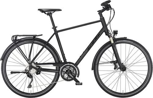 KTM Maranello Light Disc Herrenfahrrad schwarz 2024 - 28" - 46 cm - Sportliches Herrenfahrrad mit 28" Rädern, ideal für Fahrten in der Stadt und auf dem Land, ausgestattet mit einem leichten Rahmen für müheloses Fahren.