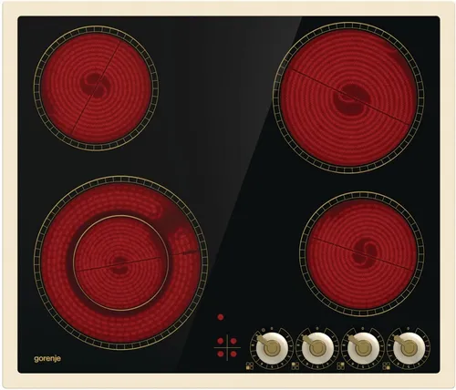 Gorenje Autark-Glaskeramikfeld EC642CLI - Kochfeld mit 4 Herdplatten, pflegeleichter glaskeramischer Oberfläche und Restwärmeanzeige für sicheres Kochen. Ideal für moderne Küchen mit elegantem Design.