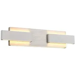 Musterring Leuchten LED-Wandleuchte Rivera Alu, Eisen, Stahl & Metall Silber Nickel matt