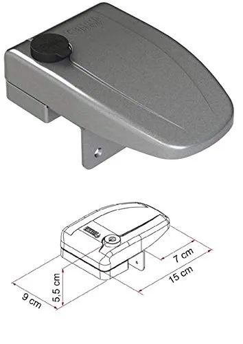 Fiamma Safe Door Frame Türsicherung, grau - Türsicherungen mit verbessertem Schlossdesign für einfachen Schlüsselwechsel und optimale Sicherheit. Ideal für Wohnmobile und Camping.