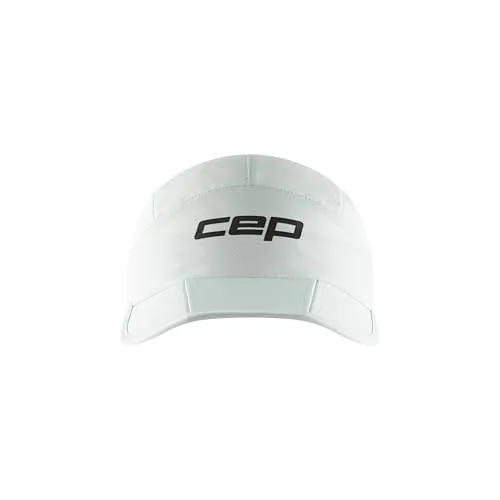 CEP Run Foldable Cap - Leichte Laufkappe in Blau - Basecaps mit feuchtigkeitsabweisendem Material und ergonomischem Schnitt, perfekt für Training und Wettkampf.