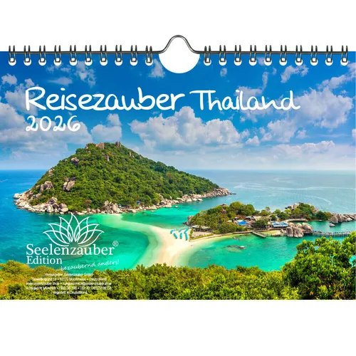 Reisezauber Thailand DIN A5 Kalender für 2026 Bangkok Reise Strand Meer Stadt La