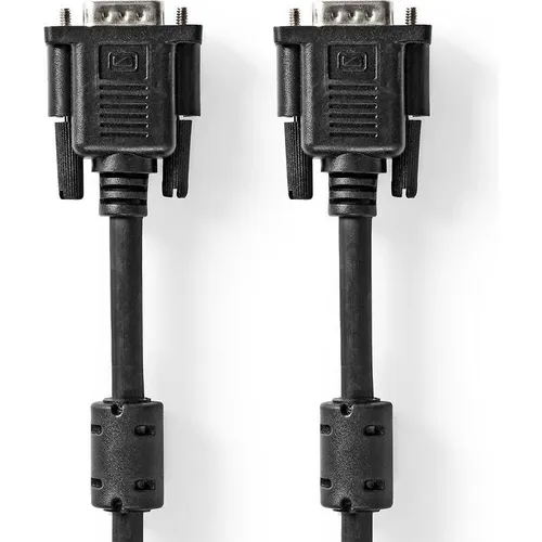 Nedis VGA-Kabel 10m - Vernickelt für maximale Bildqualität - Monitorzubehör - Hochwertiges VGA-Kabel für eine maximale Auflösung von 1280x768, ideal für die Verbindung von PCs mit Monitoren oder Beamern.