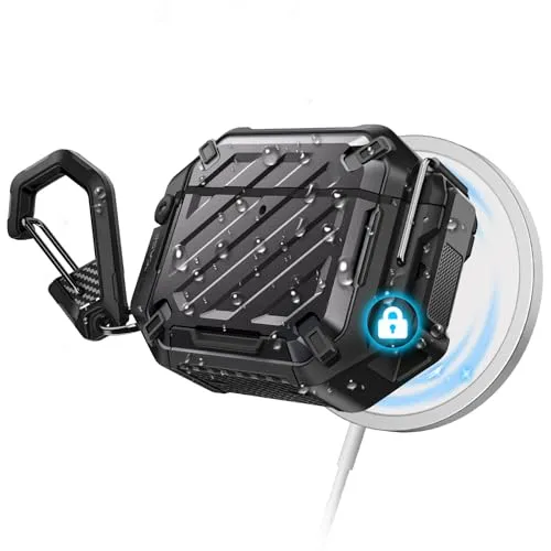 Supcase Unicorn Beetle Pro für Apple AirPods 4 - Schwarz - Audio-Zubehör mit elegantem mattschwarzem Design für optimalen Schutz vor Stößen und Kratzern, perfekt für den modernen Lifestyle.