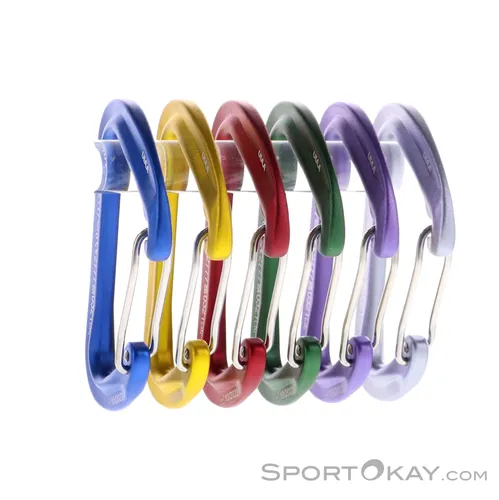 Mammut Sender Wire Rackpack 6er Schnappkarabiner-Set - Mehrfarbig, One Size - Kletterausrüstung mit 6 leichten Schnappkarabinern für sicheres und effizientes Klettern, ideal für Sportkletterer.