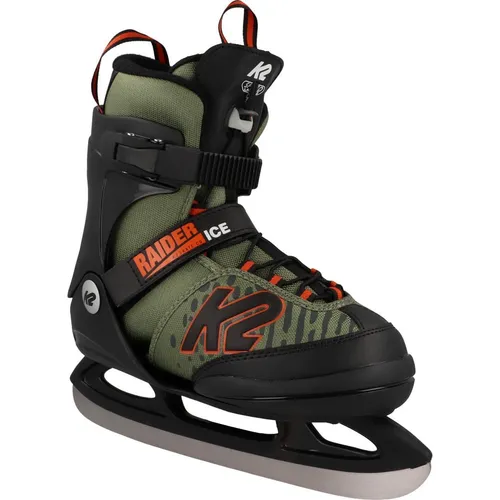 K2 Skates Jungen Schlittschuhe Raider Ice, green - orange - Schlittschuhe für Kinder, verstellbar um 5 Größen, mit K2 Softboot-Technologie für höchsten Komfort und wasserabweisenden Materialien für warme Füße.