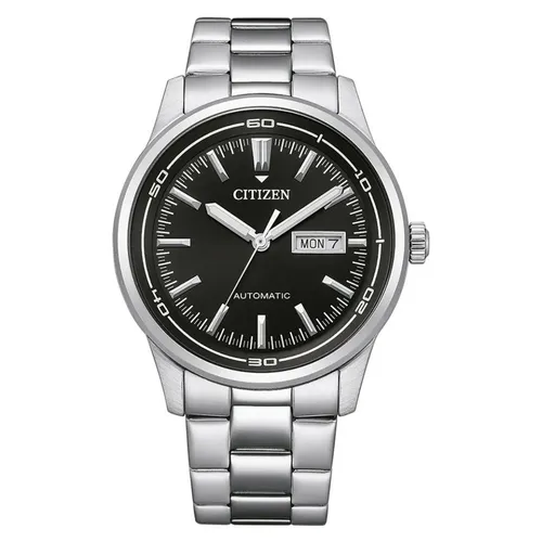 Citizen Automatische Uhr NH8400-87EE, Schwarz - Elegante Armbanduhr für Herren mit 40 Stunden Gangreserve, gefertigt aus Edelstahl und mit hochwertigem Kristallglas.