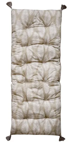 Chic Antique Liegestuhlauflage 180x70cm mit Blattmotiv - Hochwertige Liegestuhlauflage im tropischen Blattmotiv Beige-Weiß. Ideal für Komfort und Stil im Garten. Waschbar bis 30 Grad, langlebig und pflegeleicht. Maße: 180x70cm.