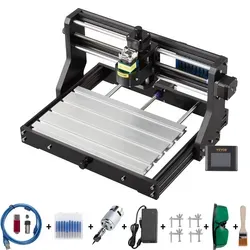 VEVOR 2500 mW CNC 3018 DIY Graviermaschine Pro 300x180x45mm Engraving Machine 3 Achse Mini Gravierer mit GRBL Steuerkarte und Offline Controller