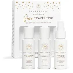 Innersense Pure Travel Trio Set - Shampoo, Conditioner und Leave-In Pflege - Shampoos für feines bis normales Haar, bietet intensive Feuchtigkeit und Pflege für geschmeidig weiche Haare, ideal für Reisen.