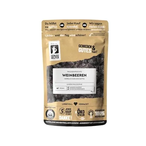 Bremer Gewürzhandel Weinbeeren, getrocknet, ungeschwefelt und ohne Zuckerzusatz, 250g