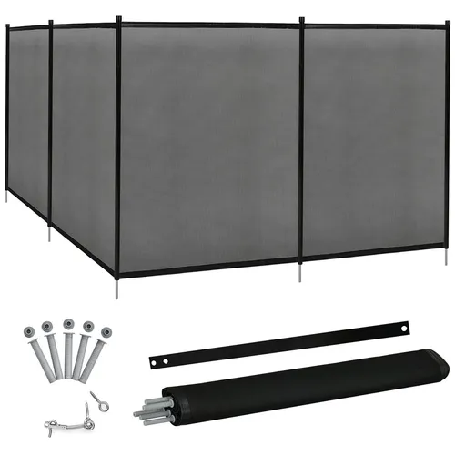 COSTWAY Poolzaun für Schwimmbecken, 360 x 125 cm - Dekorative Zäune mit 1,25 m Höhe für maximale Sicherheit, ideal als Kinderschutzzaun für Pools; flexibel erweiterbar und platzsparend verstaut.