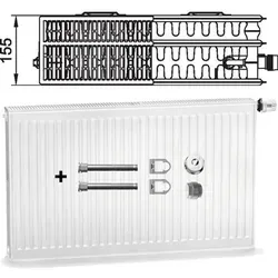 Kermi Therm X2 Profil Ventilheizkörper Typ 33 600x800mm Ventilposition Links Ftv330600801l1k