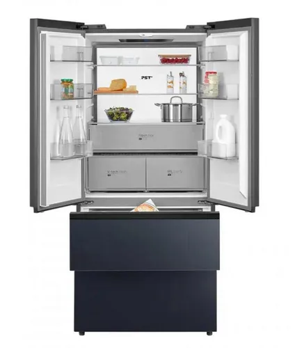 Midea MDRF705BIE70 Kühl-Gefrier-Kombination - Side-by-Side Kühl-Gefrier-Kombination in edlem Nightsky Black, bietet viel Stauraum und ist energieeffizient der Klasse E – perfekt für moderne Küchen.