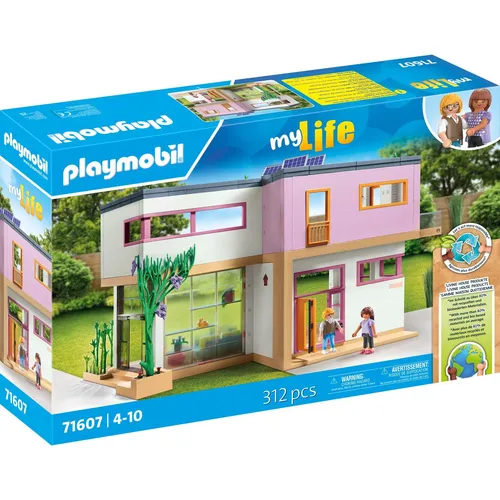 PLAYMOBIL MyLife 71607 Wohnhaus - 326-teiliges Set mit Wintergarten, umweltfreundlich aus recycelten Materialien, ideal für kreative Spielstunden ab 4 Jahren