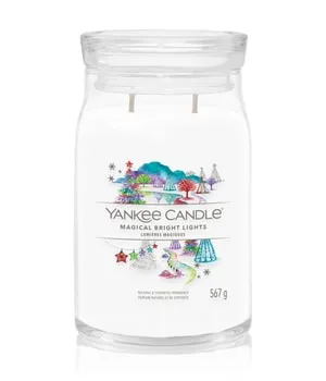 Yankee Candle Magical Bright Lights Signature Jar Duftkerze 567 g - Duftkerze aus hochwertiger Sojawachsmischung mit zwei Dochten, für ein langanhaltendes Dufterlebnis und ein funkelndes Ambiente. Ideal zur Verschönerung Ihres Zuhauses.