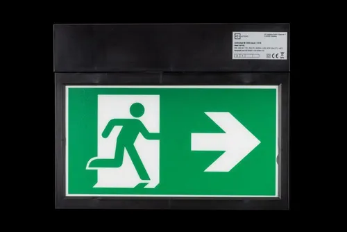 H1 Solutions Rettungszeichenleuchte Unlimited M CBSblack - Effiziente Rettungszeichenleuchte für Wandanbau oder Deckenanbau. Ideal zur Kennzeichnung von Rettungswegen, mit langlebiger LED-Technologie und schickem schwarzen Design.