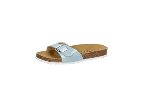 LICO Pantolette Bioline Once More, Gr. 39, grau - Modische Pantolette aus Synthetik mit atmungsaktiver Ledersohle für optimalen Komfort. Ideal für warme Tage und lässige Outfits, perfekt für Garten und Badesee.