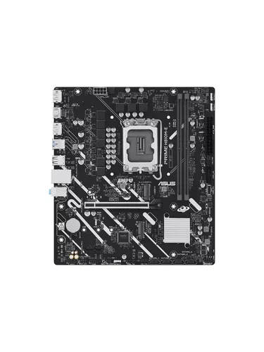 ASUS PRIME H810M-E-CSM DDR5 Motherboard - Kompaktes mATX Motherboard mit Intel H810 Chipsatz, 2× DDR5-Slots und vielseitigen Anschlussmöglichkeiten für eine flexible Systemkonfiguration.