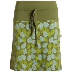Vishes Jerseyrock knielang mit Blumen-Muster und breitem Bund - Stilvoller Jerseyrock in grün mit Blumen-Muster, breitem Kordelzugbund und praktischen Taschen. Ideal für lässige Outfits und einen entspannten Ethno-Style.