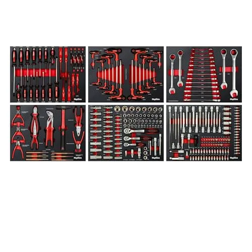 Mephisto-Tools Werkzeugset mit Soft Inlay - Umfangreiches Werkzeug-Set mit 118 Teilen für Profis und Heimwerker, inklusive Soft Inlay in Carbon-Optik für optimalen Schutz und Ordnung.