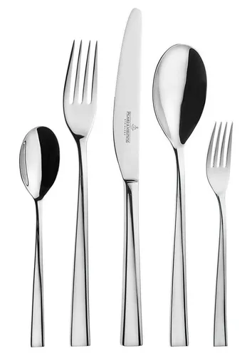 Besteck-Set "Monterey", 24-teilig, silberfarben - Hochwertiges Besteck-Set "MONTEREY" aus rostfreiem Chromnickel-Edelstahl 18/10. Ideal für festliche Anlässe, spülmaschinenfest und elegant poliert. Perfekt für 6 Personen.