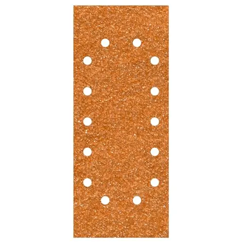 wolfcraft Schleifstreifen für Holz und Metall 115 x 280 mm I 1983000 I 5er Pack, Korund Körnung 120 I Ideal für Schwingschleifer I gelocht für Staubabsaugung