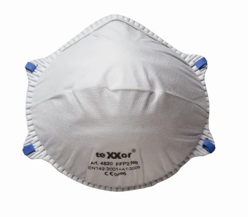 teXXor FFP2 Staubmaske 4820 - 12 Stück - Mund-Nasen-Masken, hochwertige FFP2 Maske mit optimalem Sitz und effektiver Filterleistung, ideal für industrielle Anwendungen und allergikerfreundlich.