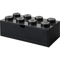 LEGO DESK DRAWER 8 - BLACK - Praktische LEGO Schublade für das Kinderzimmer, stapelbar und ideal zur Aufbewahrung von Spielzeug, Stiften oder Toilettenartikeln - macht Ordnung spielerisch!
