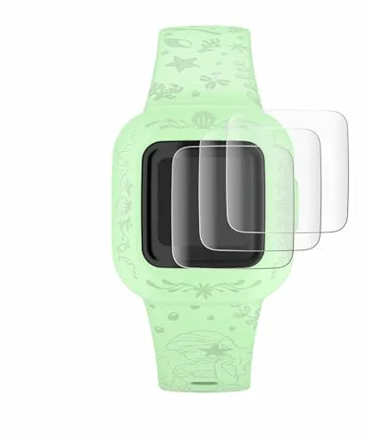 Savvies 4 Stück Full-Screen Schutzfolie für Garmin Vivofit jr. 3 Full-Cover Displayschutz-Folie mit Installationshilfe [3D Curved, Transparent]