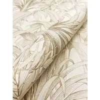 Newroom Vliestapete Dschungel - Mustertapete für Wohnzimmer und Schlafzimmer - Moderne Blumentapete mit tropischen Motiven und goldenen Akzenten, bringt Urlaubsfeeling in Ihr Zuhause und schafft eine entspannende Wohlfühloase.