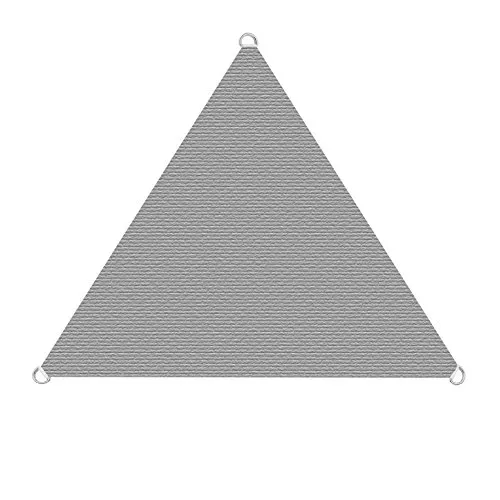 ESTEXO Sonnensegel Sonnenschutzsegel Sonnendach Sonnenschutz UV-Schutz Sichtschutz HDPE Grau 3x3x3m (Dreieck)