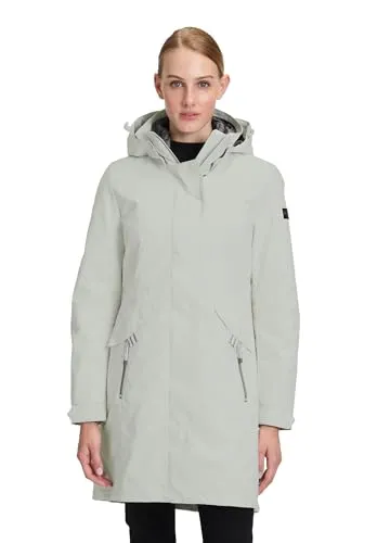 Betty Barclay Damen 7918/2002 Jacke, Offwhite, 46 - Funktionsjacken im 3-in-1-Design, tragbar als Shelljacke oder Steppjacke – ideal für jede Wetterlage. Feminine Silhouette mit abnehmbarer Kapuze und praktischen Reißverschlusstaschen.