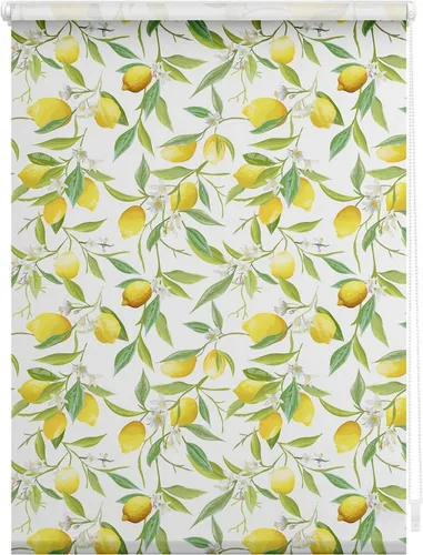 Lichtblick Rollo Klemmfix Limone - Verdunkelung ohne Bohren, 45 cm x 150 cm - Rollos, Sicht- und Blendschutz in frischen Gelb- und Grüntönen, einfach ohne Bohren montierbar – für mediterrane Stimmung und Gemütlichkeit in jedem Raum.