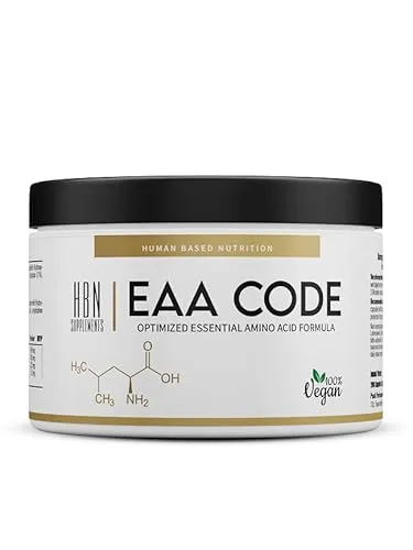 PEAK HBN EAA-Code Bulk - 400 Kapseln - Verzweigtkettige Aminosäuren (BCAA) für eine optimale Aminosäurenversorgung und Proteinsynthese, ideal für Sportler und Fitnessbegeisterte.