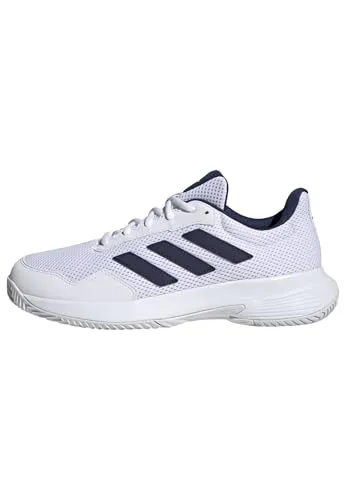 adidas Unisex Court Spec 2 Tennis Shoes - Tennisschuhe in Cloud White/Dark Blue, 47 1/3 EU - Tennisschuhe mit atmungsaktivem Mesh-Obermaterial und Bounce Zwischensohle für optimalen Komfort, ideal für sportliche Aktivitäten.