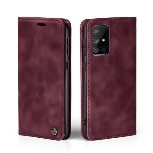 Handy Hülle für Samsung Galaxy A71 Klapp Magnet Smartphone Cover Case Rot