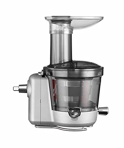 Entsaftervorsatz für KitchenAid Küchenmaschine - Ideal für KitchenAid Küchenmaschinen: Dieser Entsaftervorsatz ermöglicht eine effiziente und vielseitige Entsaftung mit verschiedenen Fruchtfleisch-Einstellungen. Inklusive Zubehör für müheloses Entsaften.