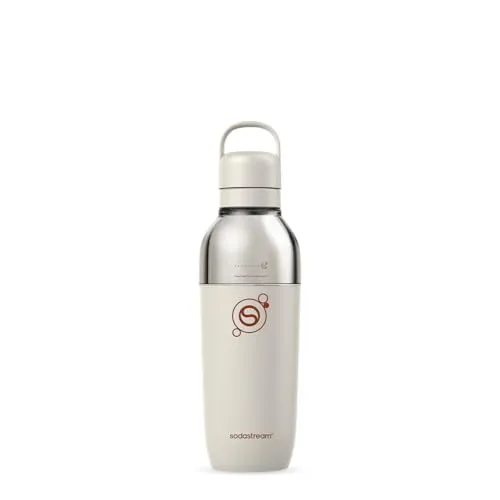 SodaStream Fizz & Go Easy Mix – Edelstahl Sprudelgetränkeflasche mit doppelwandiger Isolierung - Genieße spritzige Getränke überall: Die SodaStream Fizz & Go Easy Mix Flasche hält deine Getränke bis zu 6 Stunden kalt oder heiß. Ideal für unterwegs, mit praktischem Tragegriff und kompatibel mit vielen SodaStream Wassersprudlern.