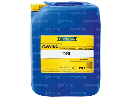 RAVENOL DGL SAE 75W-85 GL-5 LS - Hochwertiges vollsynthetisches Hypoid-Getriebeöl für effiziente Leistung in Verteilergetrieben und Differenzialen. Ideal für Fahrzeuge mit begrenztem Schlupf, sorgt für optimale Schmierung und Langlebigkeit.